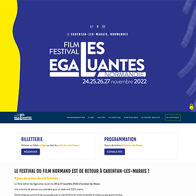 Capture d'écran du site Les Egaluantes